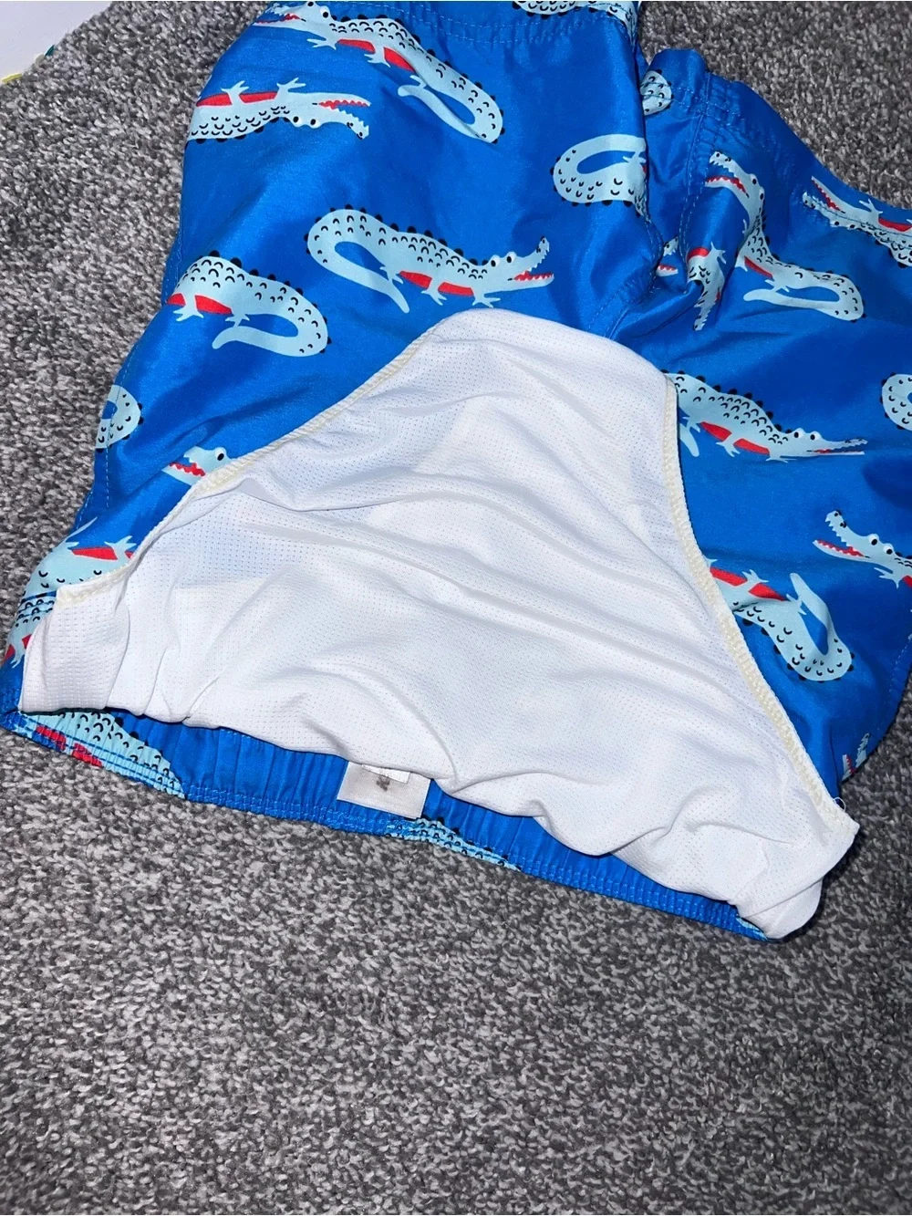 Hanna andersson Blue Alligator Print Swim Trunks size 5